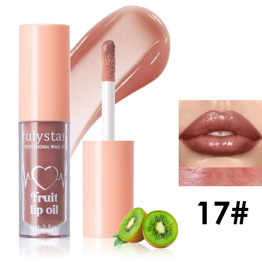 Julystar Fruit-Flavored Mirror Lip Gloss Moisturizing and Hydrating Ten-Color Set Water Gloss Lip Gloss Lipstick Wholesale undefined