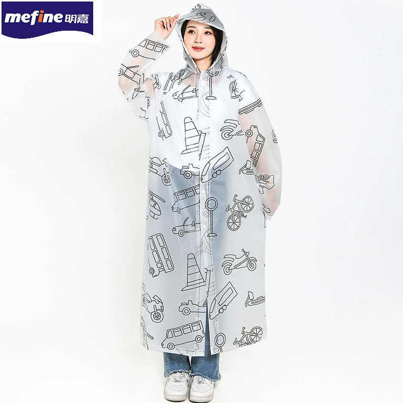 Fashionable cartoon fruit raincoat for hiking