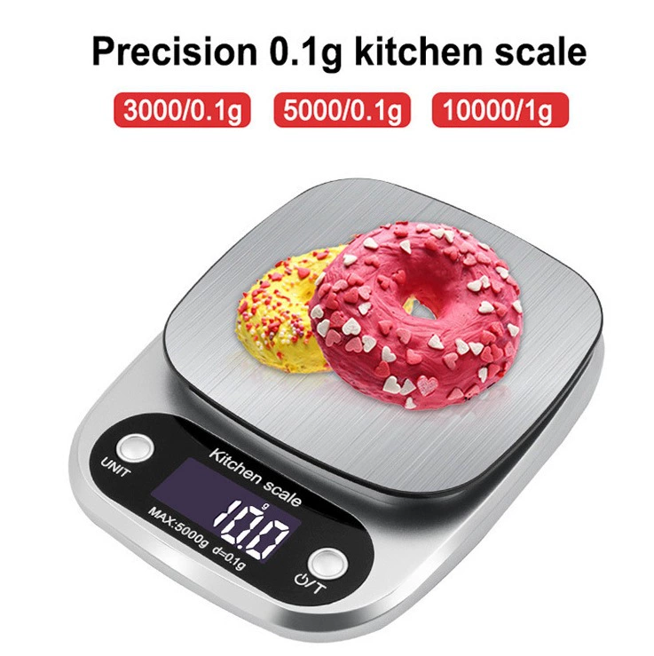 305 бытовых электронных кухонных весов из нержавеющей стали 5 кг пищевых ингредиентов для выпечки электронных весов 0,1 г электронных весов