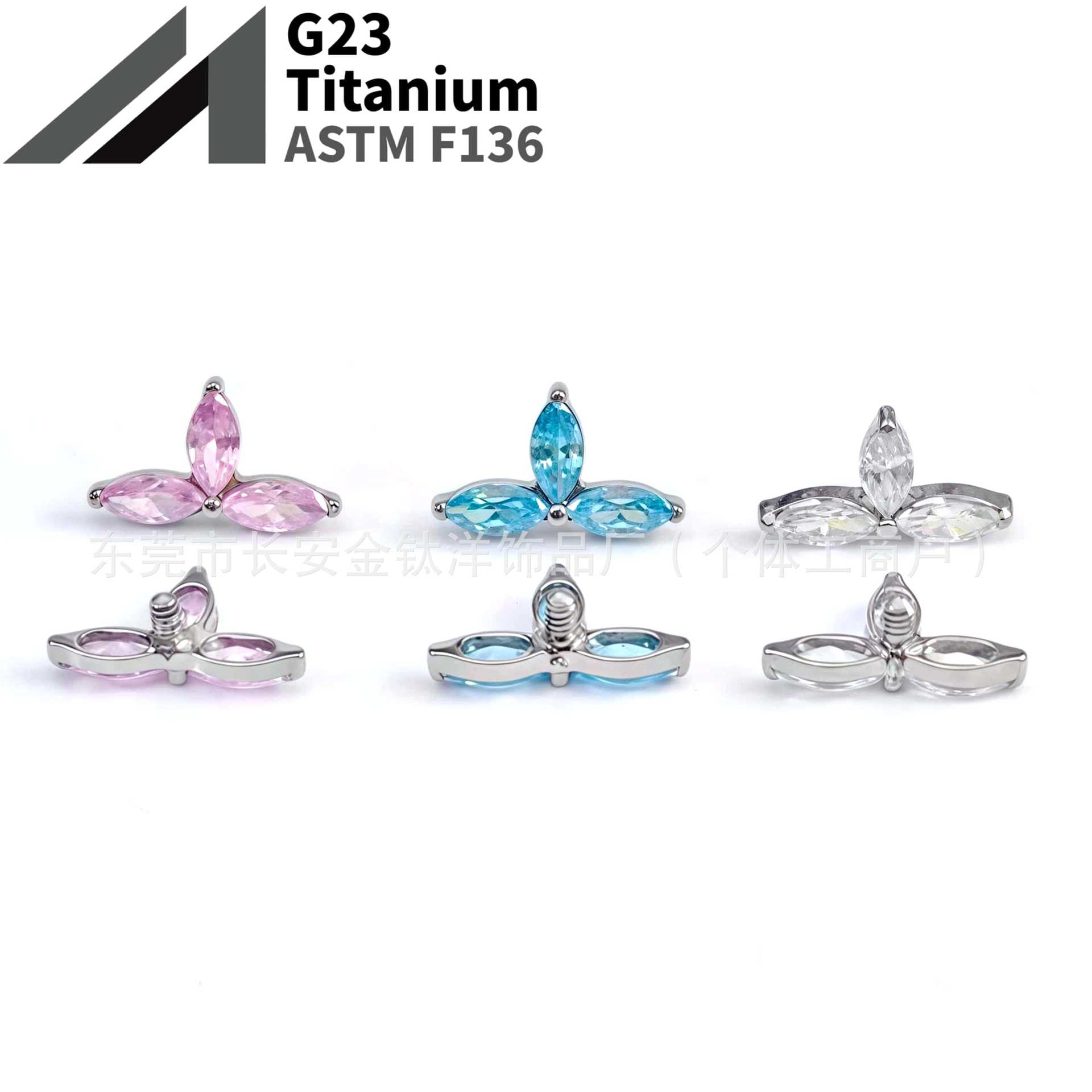 16G labret stud size and finish detail