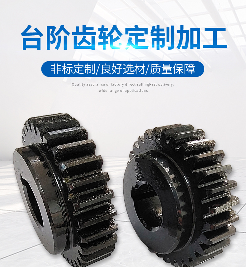 Step Gear Mechanical Accessories Gearbox Iron Gear Flat Gear Straight Gear Hard Gear Table Gear Transmission Accessories