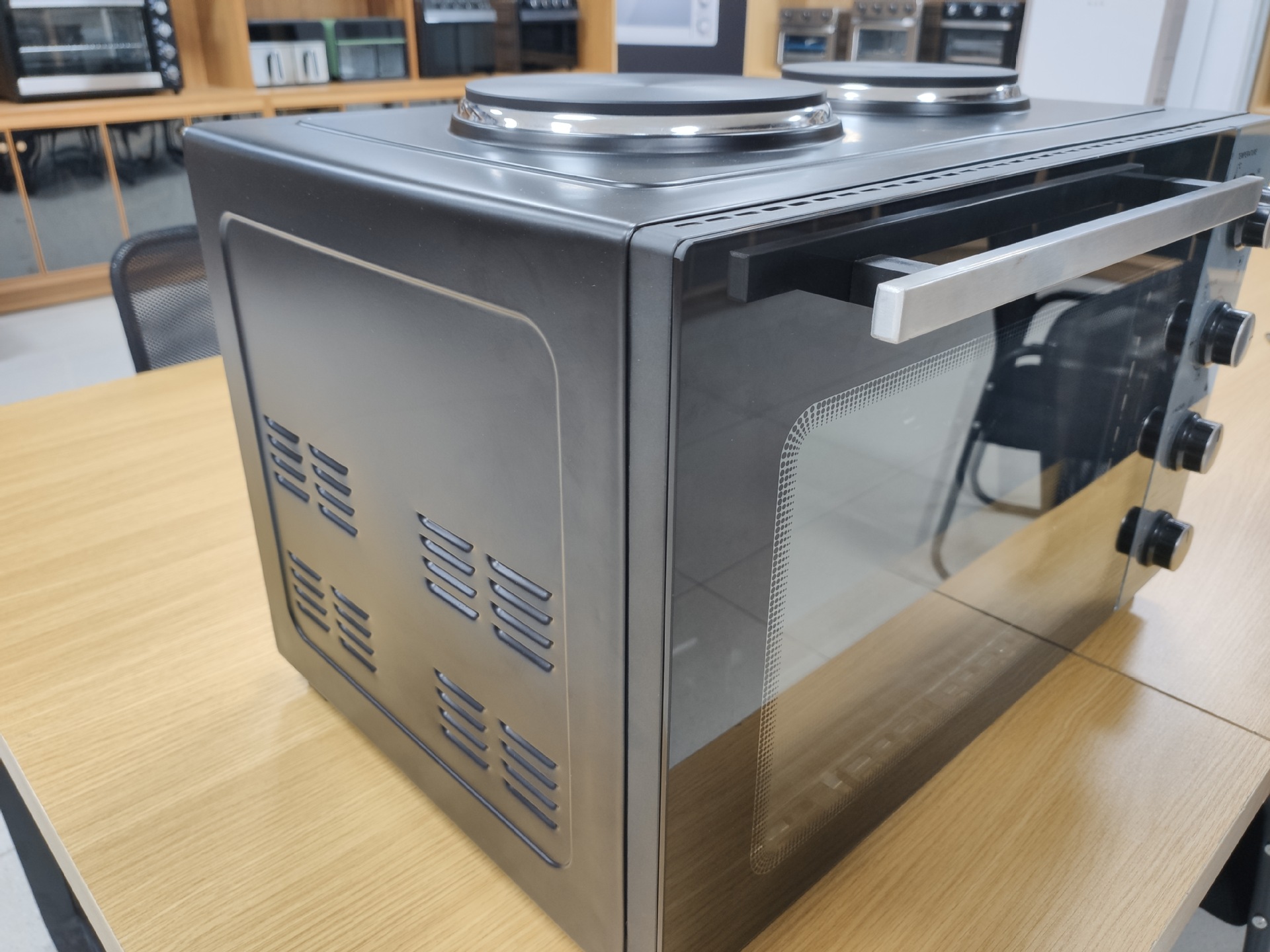 Horno Wei Jin horno doméstico doble horno eléctrico visualizado todo en uno 48 litros gran capacidad fábrica de horno eléctrico