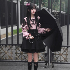 雷系裙子穿搭蝴蝶结日常背带裙小个子套装服饰服装蕾系半身裙穿搭