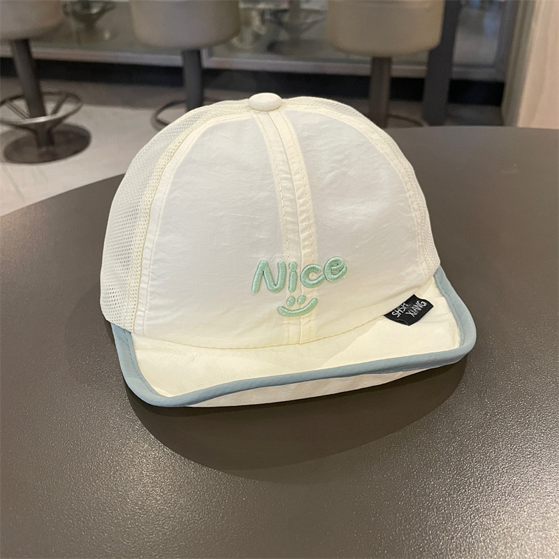 Sombrero de secado rápido para bebés, sombrero de verano delgado para bebés, sombrero de boca de pato transpirable para niños y niñas, sombrero de béisbol de brilla suave, sombrero de protección solar, marea