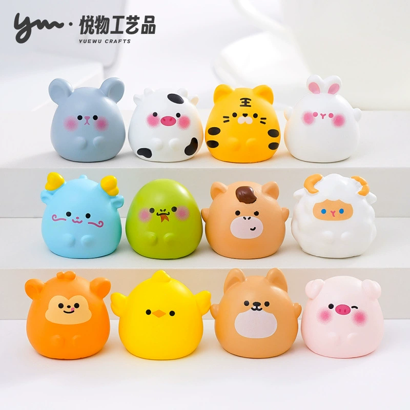 Милые куклы двенадцати знаков зодиака, украшения ручной работы своими руками, аксессуары для слепых сумок, настольные украшения для мини-автомобилей