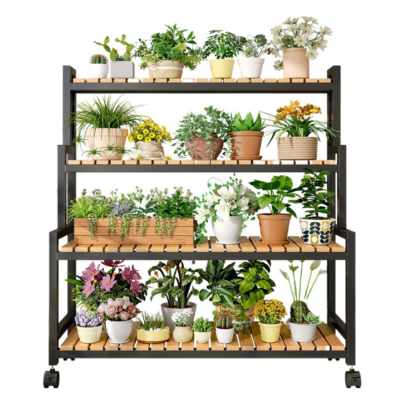 Estante de flores interior estante de almacenamiento balcón estante de flores sala de estar de pie escalera de múltiples capas estante de flores suculentas maceta de flores