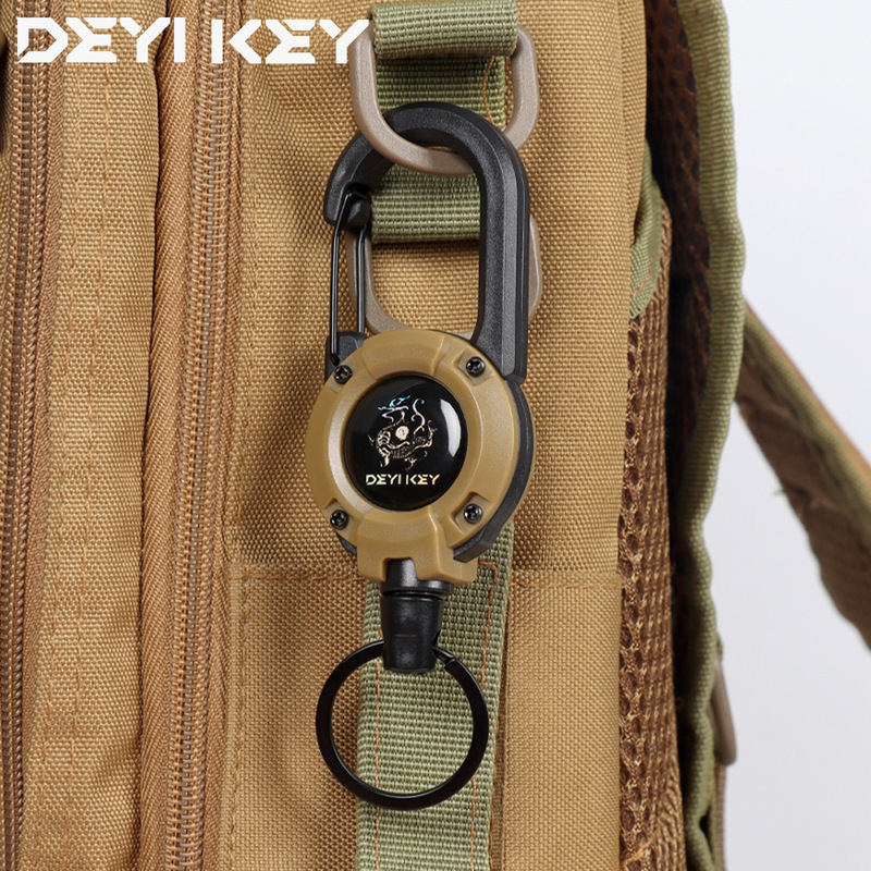 Retractable key chain wire rope elastic pull rope easy pull buckle anti-loss extension cord high rebound easy pull key chain