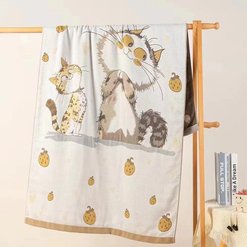 Gauze Bath Towel Pure Cotton Unisex Household Water-Absorbent Quick-Dry Oversized Towel Couple Bathrobe Wrap Shawl Cover Blanket