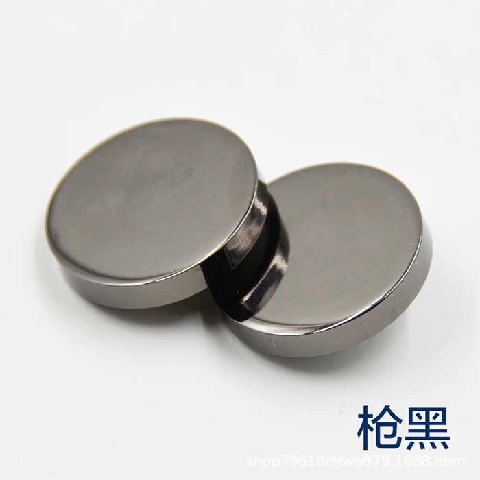 Hebilla de metal de cuatro piezas Botón de panel plano de color chaqueta acolchada de algodón hebilla de superficie de pintura hebilla de cuatro piezas de aleación