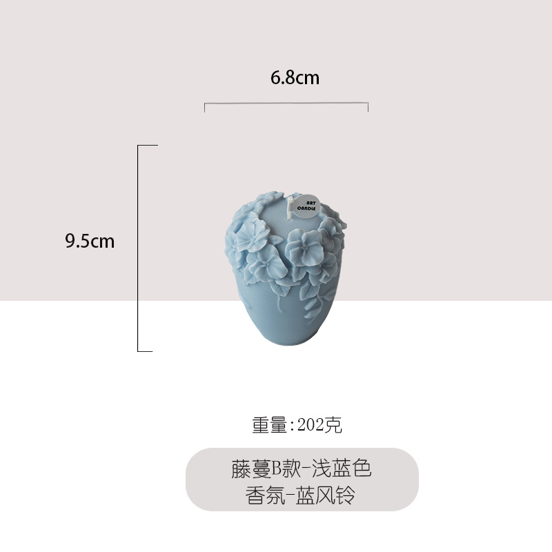 Velas aromáticas con forma de vid, adornos decorativos, recuerdos, venta al por mayor, productos artesanales de alta gama populares