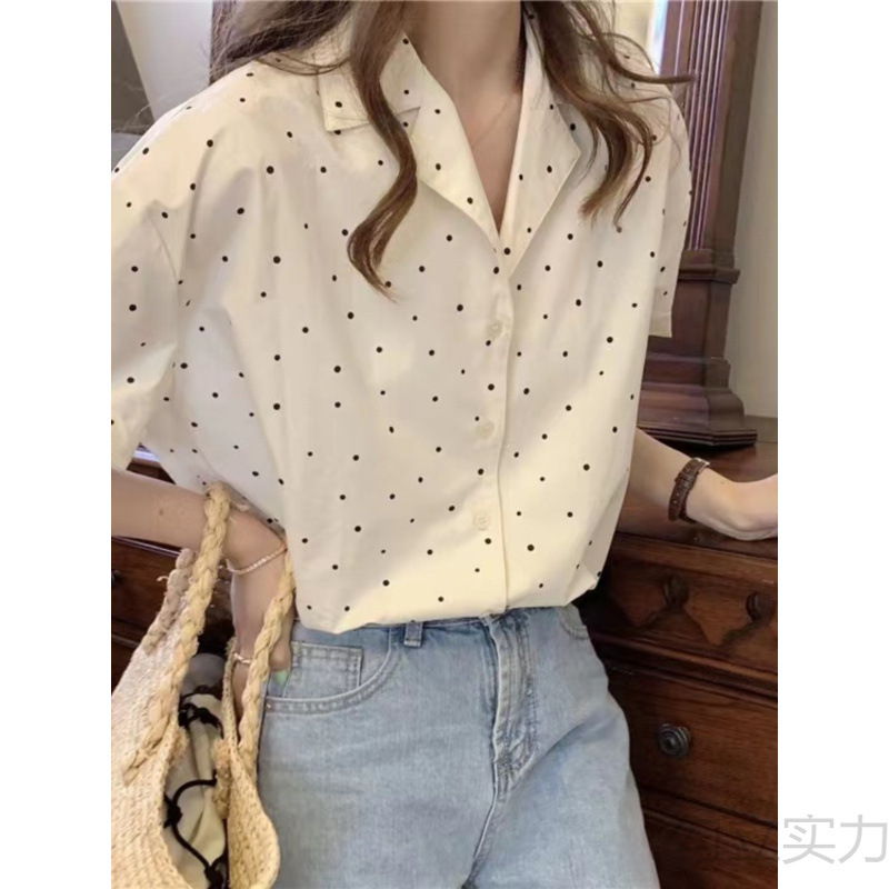 西装领衬衫女薄款短袖设计感小众2025夏季新款小清新法式别致上衣|undefined