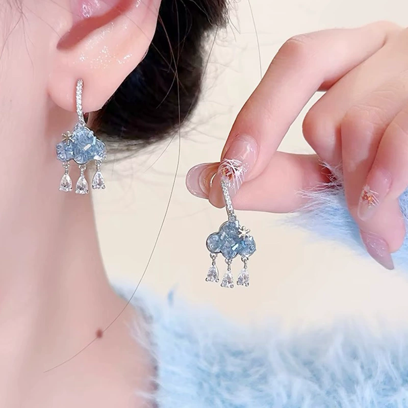 Свіжие изящные серьги с бантом, легкий люксовый стиль