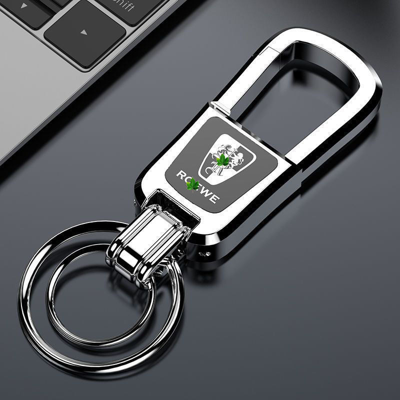 Llavero del coche de los hombres de gama alta láser grabado láser anti-perdido cintura creativa colgante llavero logotipo del coche nombre de la familia letras