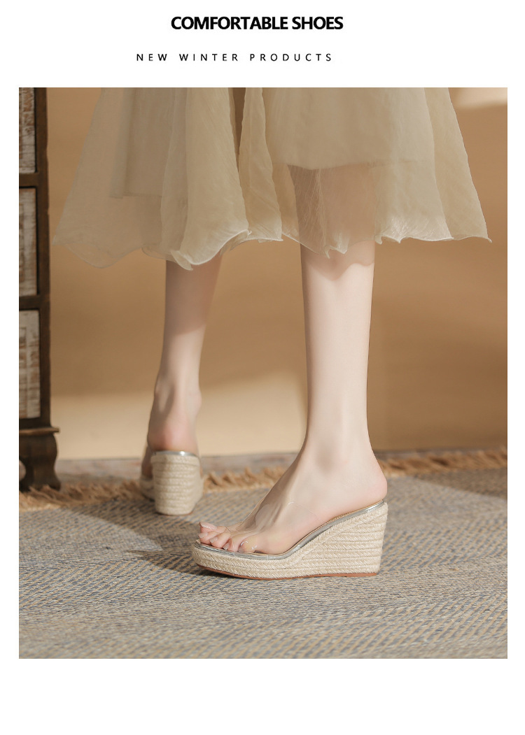 Sandal cao gót nữ đế xuồng bít mũi hở ngón, gót 9 cm, phong cách mới 2026 — màu trắng chi tiết 18