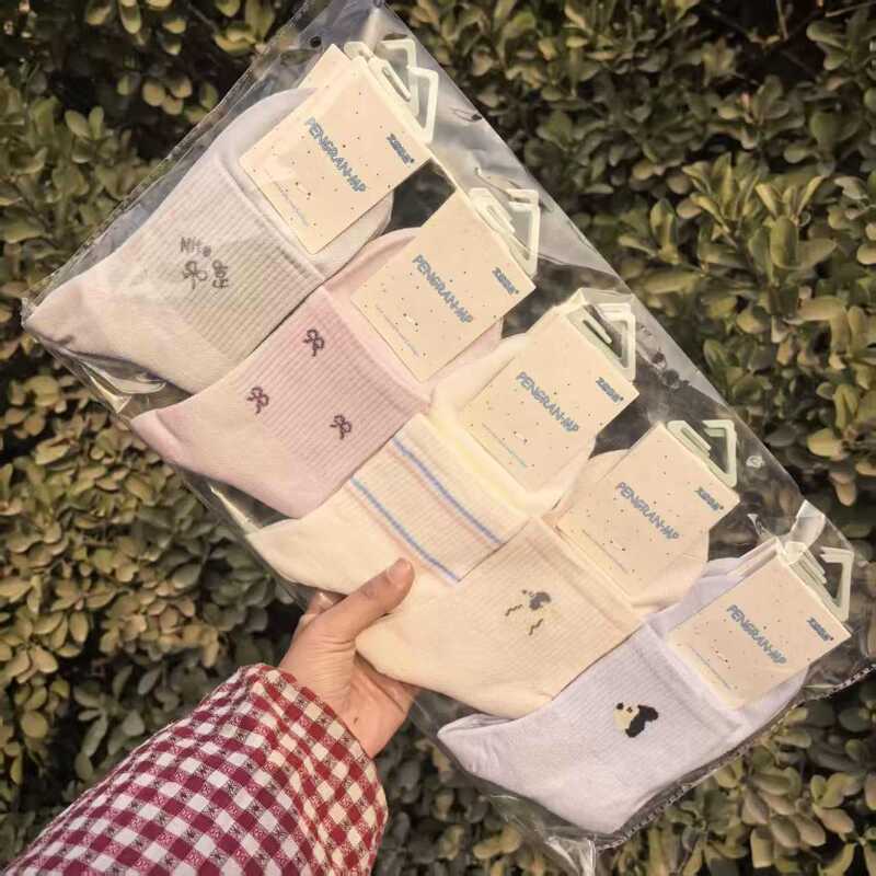 Pengran Women's Mid-Calf Sports Cotton Socks Mesh Cotton Socks Simple Fresh Korean Style Versatile 26 Spring/Summer New Model Pengran Women's Mid-Calf Sports Cotton Socks Mesh Cotton Socks Simple Fresh Korean Style Versatile 26 Spring/Summer New Model