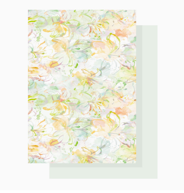 Papel de embalaje floral colorido romántico de siete colores, embalaje de regalo hecho a mano de bricolaje, floristería, papel de embalaje de flores