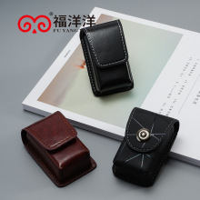 新款折叠老花眼镜盒男皮质暗扣小巧镜盒多款可选眼镜防摔厂家批发