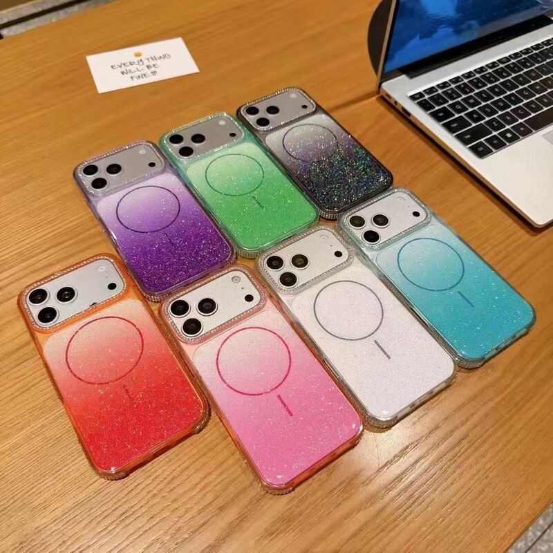 New three-in-one dazzling acrylic glitter phone case with rhinestone accents for iPhone 18, 17 Pro Max, and Apple 16 New three-in-one dazzling acrylic glitter phone case with rhinestone accents for iPhone 18, 17 Pro Max, and Apple 16