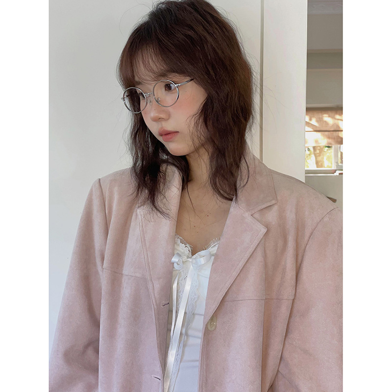 [Korean Blogger's New Spring Color] Goming Commuter Faux Suede Blazer New Style Suit W709B