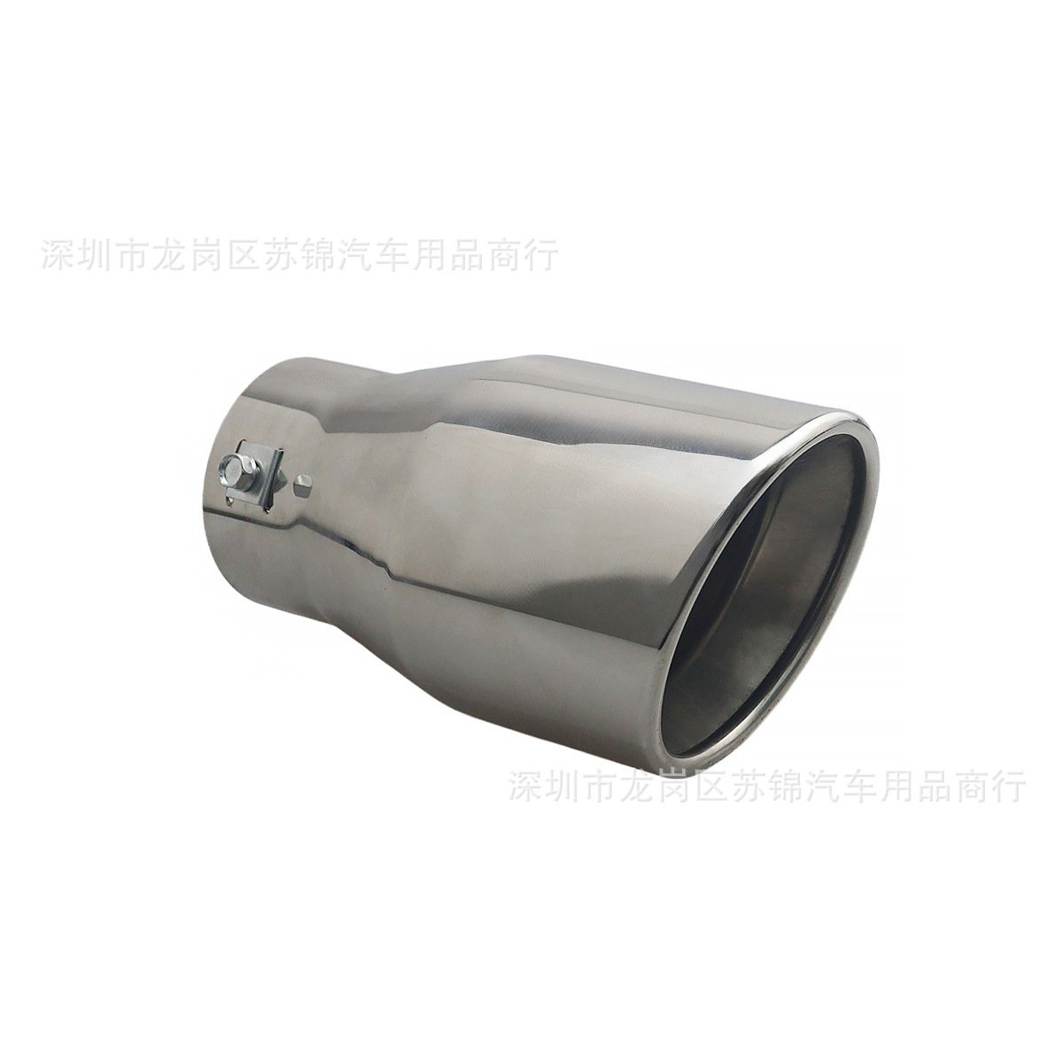 Car Modification Large-Diameter Tailpipe 76mm Interface Stainless Steel Exhaust Pipe Double-Layer Thickened Silencer Angled Tailpipe