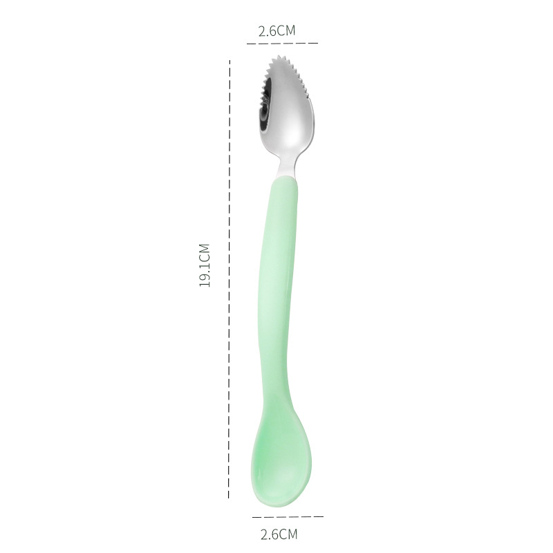 304 aprendiendo a comer entrenamiento cuchara de comer para niños cuchara de bebé comida complementaria vajilla de autoalimentación herramienta de tenedor
