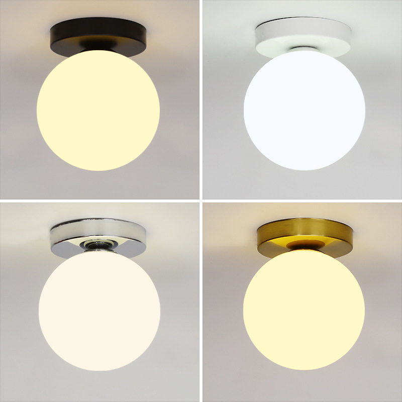 Ball Ceiling Lamp Modern Nordic Entrance Entrance Entrance Hall Corridor Corridor Balcony Cloakroom Glass Small Ball Lamp