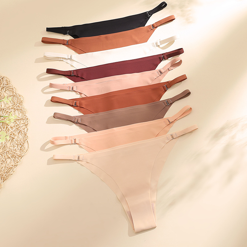 Ropa interior deportiva sin costuras con cintura exquisita, de una pieza, de cintura baja para mujer, transpirable, de secado rápido, con entrepierna de algodón puro, estilo triangular