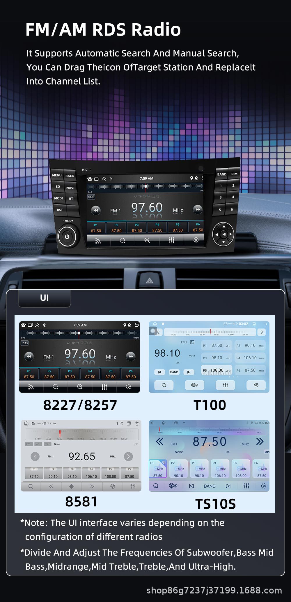 Suitable for Mercedes-Benz W211 7inch Car Multimedia Player Carplay Car Navigation Universal Car Navigation System