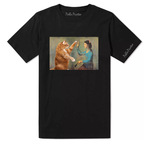 欧美外贸帕勃罗皮卡索Pablo Picatso油画猫闯入名画短袖T恤