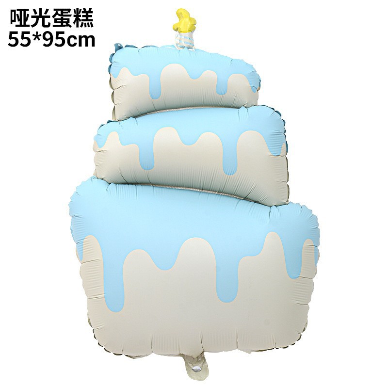 Pastel de cumpleaños al por mayor transfronterizo oso conejo regalo vela decoración para niños decoración fiesta de película de aluminio de forma especial globo