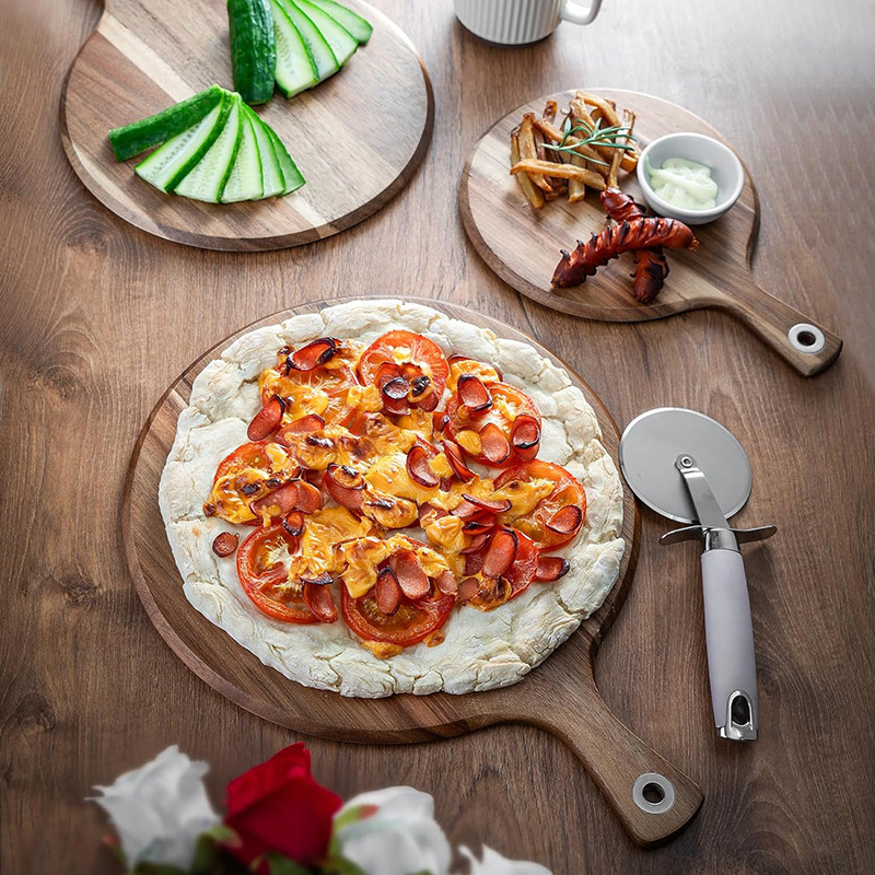 Tabla de cortar de madera cocina multifunción pizza tablero traje hogar bandeja de madera fruta vegetal tabla de quesos Junta de servicio