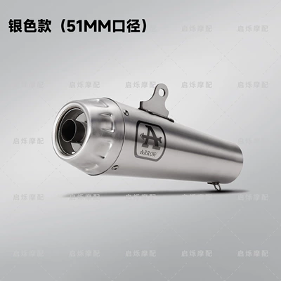 Motorcycle exhaust pipe Italian ARROW domestic Wrigley muffler - arrow-long-style-silver-51-interface