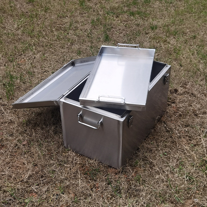 Caja de herramientas de hardware de acero inoxidable 304 industrial portátil personalizado caja de almacenamiento caja de almacenamiento doméstica reparación de automóviles