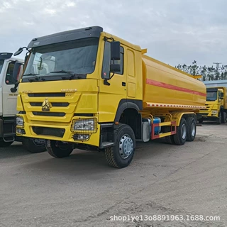 跨境供应豪沃油罐车 二手10轮移动加油车 20方铝合金运输罐车