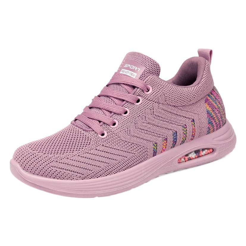 Zapatos de Mujer, Primavera 2025, Nuevo Estilo, Zapatos de Mujer con Envío Directo, Zapatos con Amortiguación de Aire, Zapatos Deportivos Casuales de Poliuretano con Tejido de Punto para Mujer