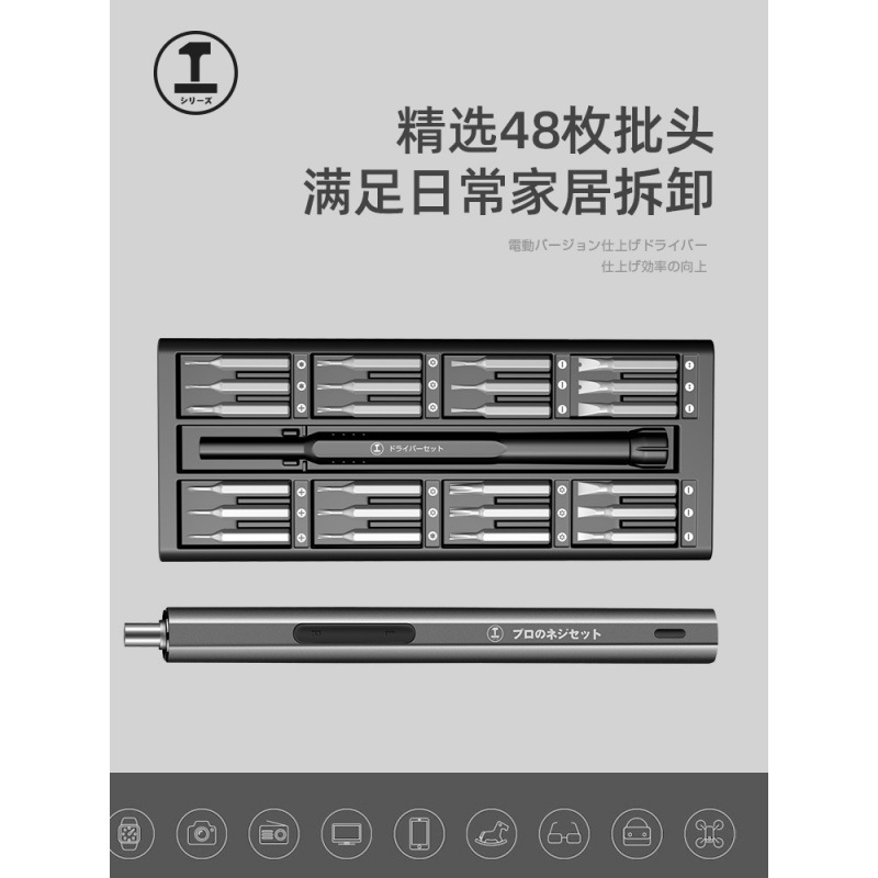 绿林电动螺丝刀充电式家用小型迷你电动起子精密电批精修工具套装