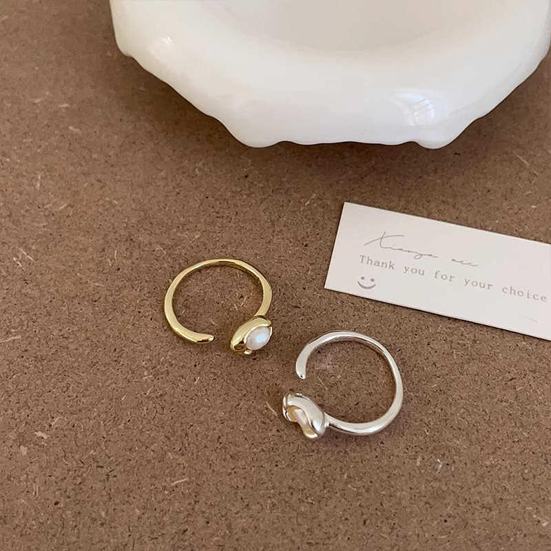 Anello con perla d acqua dolce da donna stile retro vintage_voghion.com