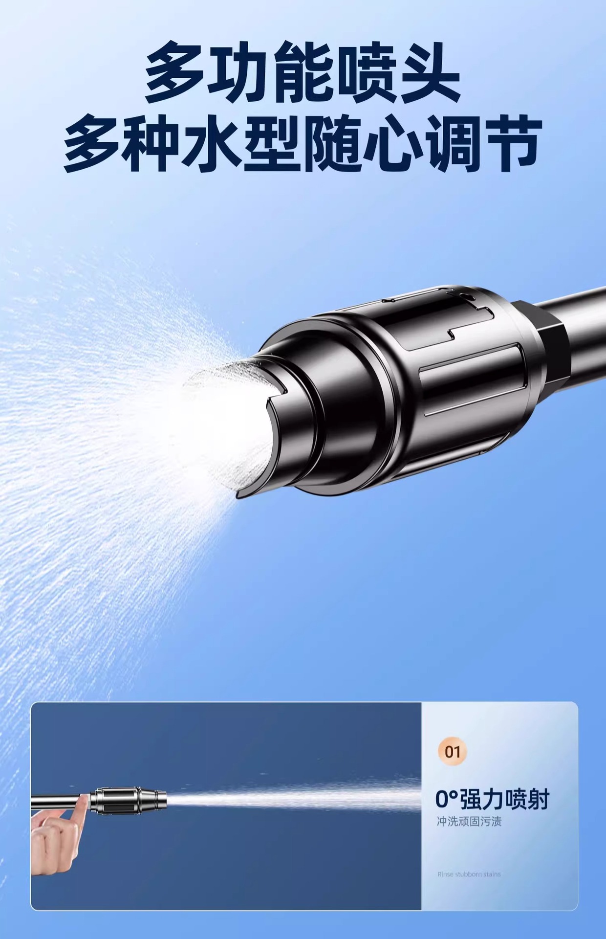 High Pressure Washer Cordless Lithium Battery Powerful Booster Cleaning