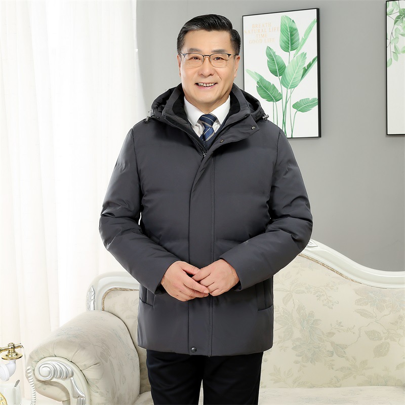 회색 모피 칼라 없음