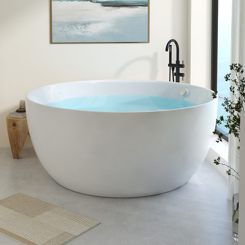 Round Surf Massage Bath Tank Hardcover Homestay Colorful Round Thermostatic Heating Independent Bathtub