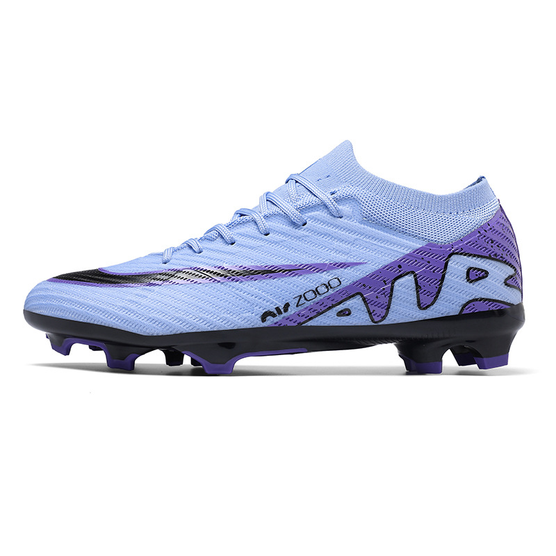 Zapatos de fútbol transfronterizos de alto bajo para hombres y mujeres, zapatos de entrenamiento de fútbol de clavos, zapatos deportivos juveniles