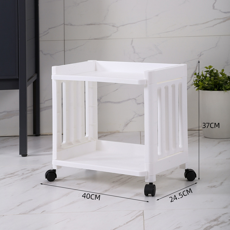 可動式小型カート収納ラック、スナックや書籍用収納棚、キッチンやバスルーム用フロア収納ラック、スナック用収納棚