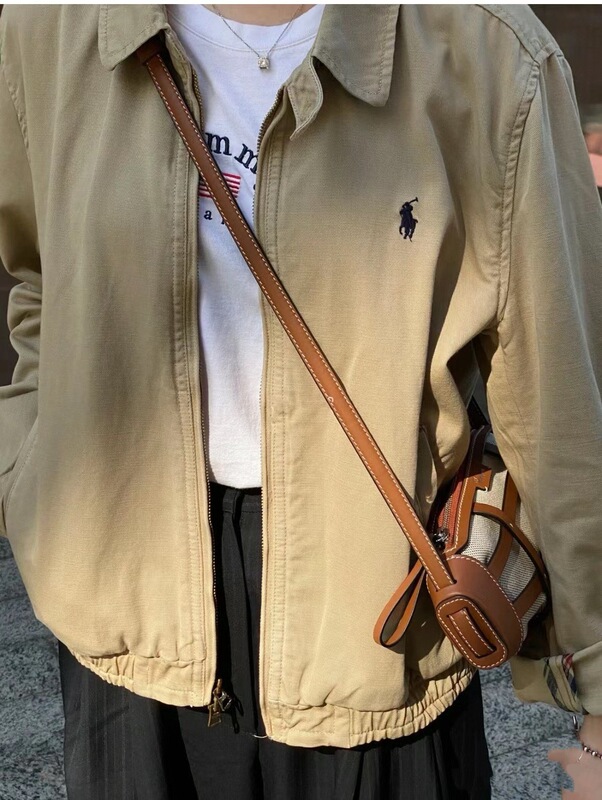 高品质RL拉夫经典款老干部polo领夹克小马刺绣正确版休闲翻领外套|undefined