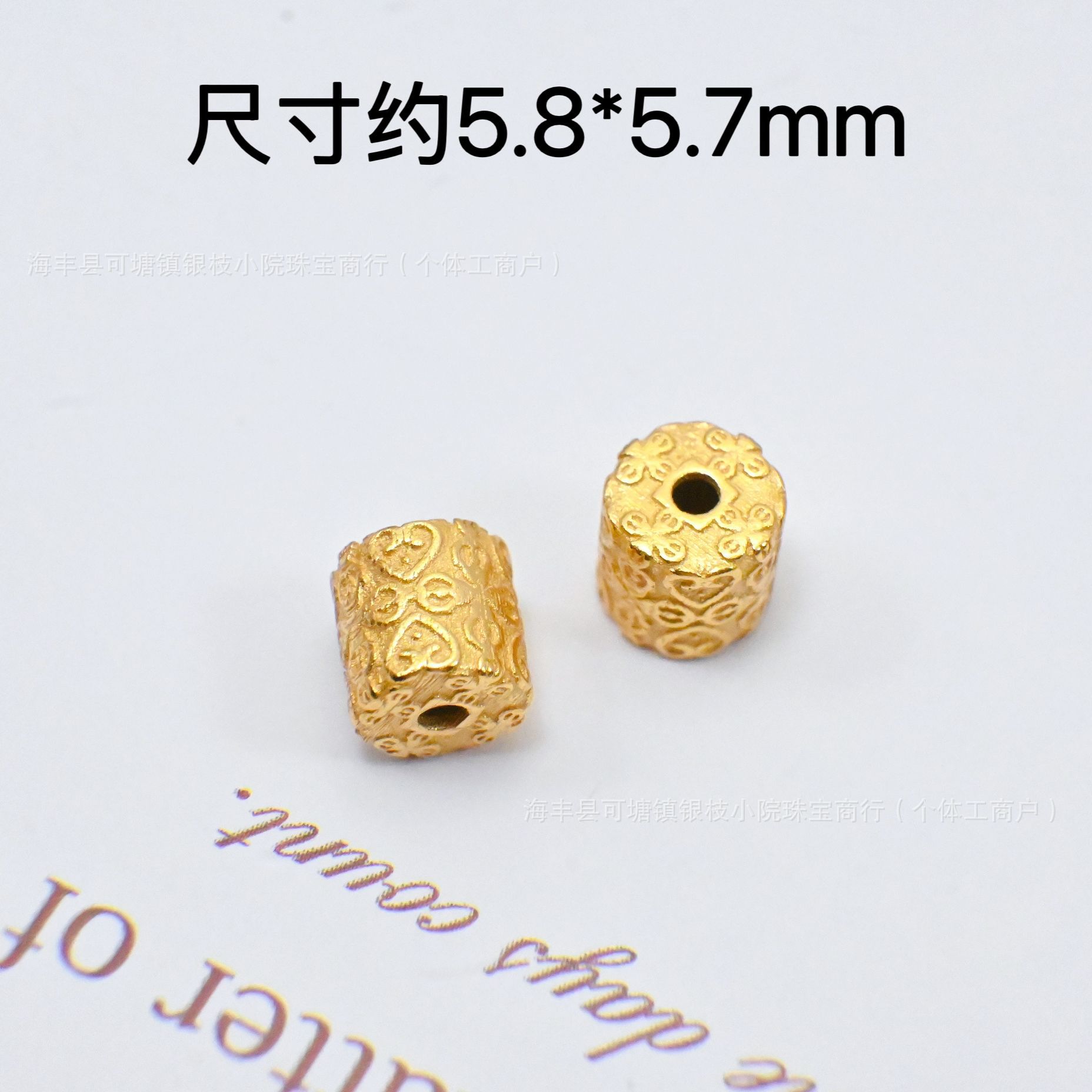 S925 Silver Ancient Gold DIY Through-Hole Accessories Cut Out Gourd Spacer Bead Pendant Lifting Braided Bracelet Necklace Accessories