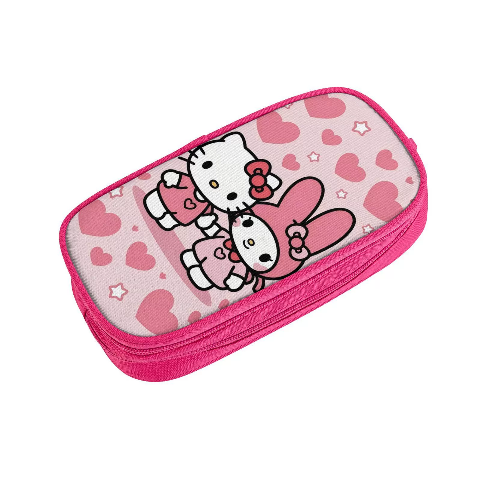 Hello Kitty, фуксия двухслойный мультяшный пенал для начальной школы, новая коллекция, начальная и средняя школа