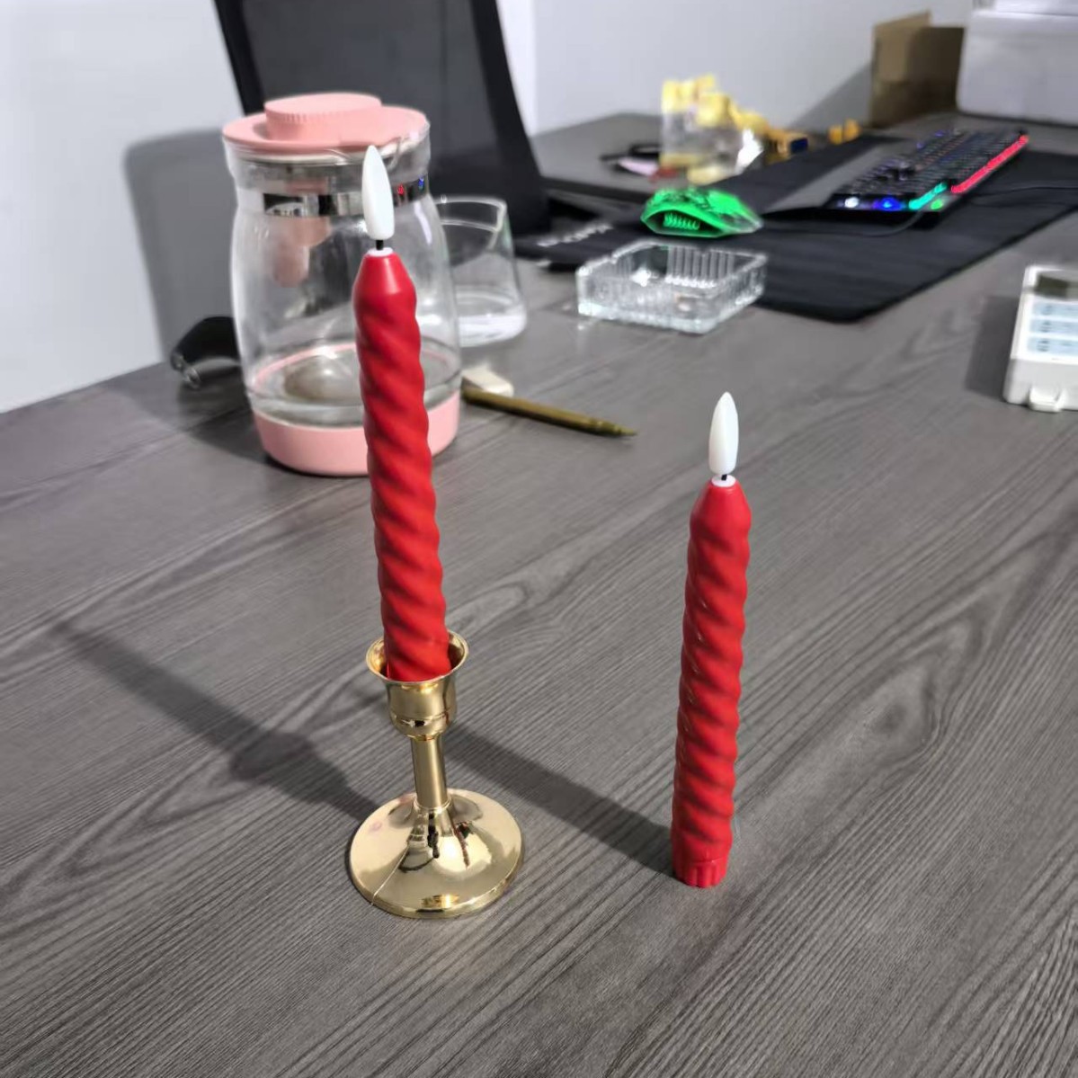 Velas electrónicas 6 nuevas bodas románticas de hotel luces de vela atmósfera decoración lámparas de prop largas luces de simulación LED image 6