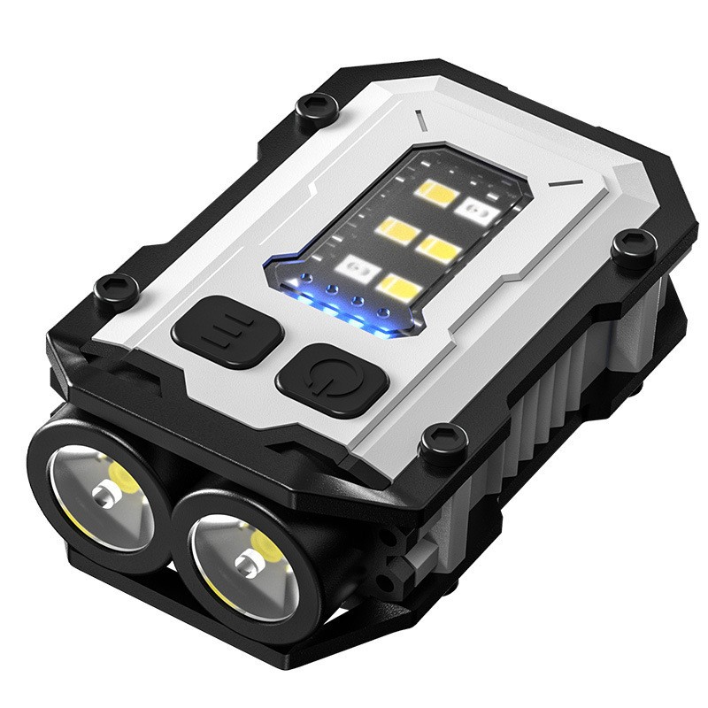 Transfronterizos nueva mini linterna alarma de protección contra el viento encendedor de carga al aire libre luz múltiple llavero de luz image 10