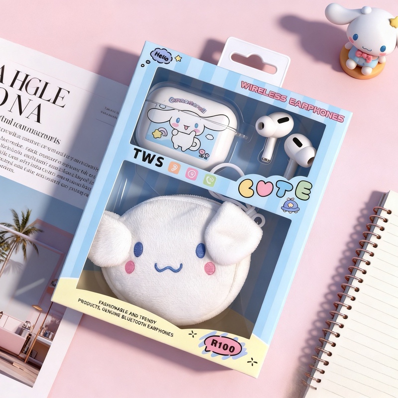 Cross-Border New Cartoon Plush Storage Bag for Wireless Bluetooth Earphones, Cute and Adorable Tws Earphones with Storage Bag Cross-Border New Cartoon Plush Storage Bag for Wireless Bluetooth Earphones, Cute and Adorable Tws Earphones with Storage Bag