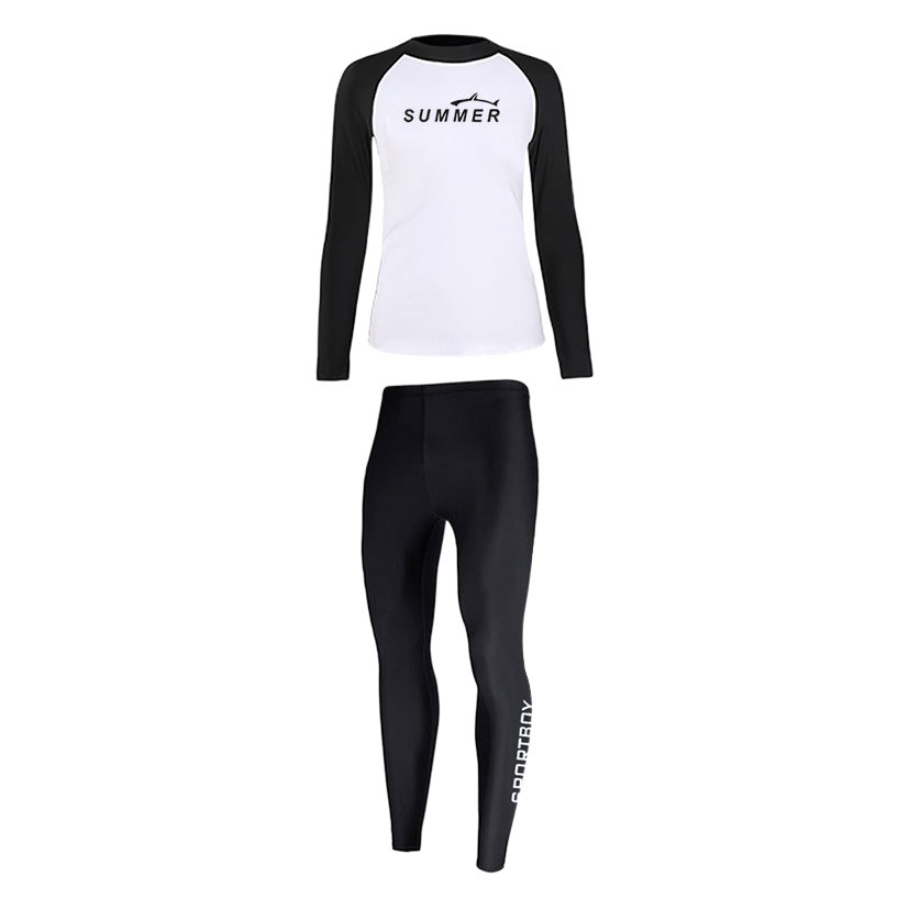 2023 traje de baño de verano para niños traje de baño dividido protección solar pantalones de manga larga carta para niños buceo deportivo traje de baño de secado rápido