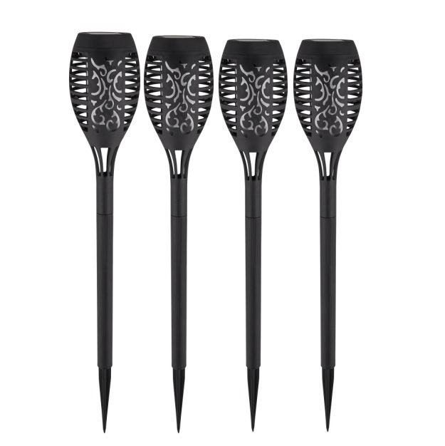 Amazon directa llama solar 12 antorchas LED decoración de jardín solar en stock